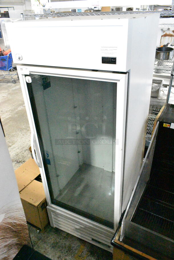 2021 True TSCI-600R-G-PH Metal Commercial Single Door Reach In Cooler Merchandiser w/ Poly Coated Racks. 115 Volts, 1 Phase. Tested and Working! - Image 1 of 5