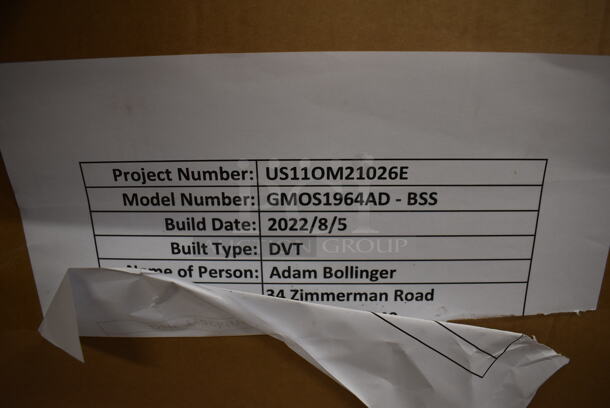 BRAND NEW SCRATCH AND DENT! Frigidaire GMOS1964AD Stainless Steel Over Range Microwave Oven. Stock Picture Used For Gallery Picture. - Image 3 of 4