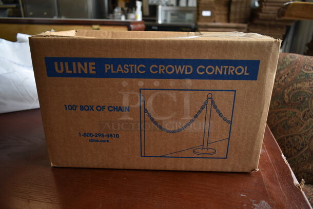 Uline Plastic Crowd Control 100' Chain - Image 3 of 3