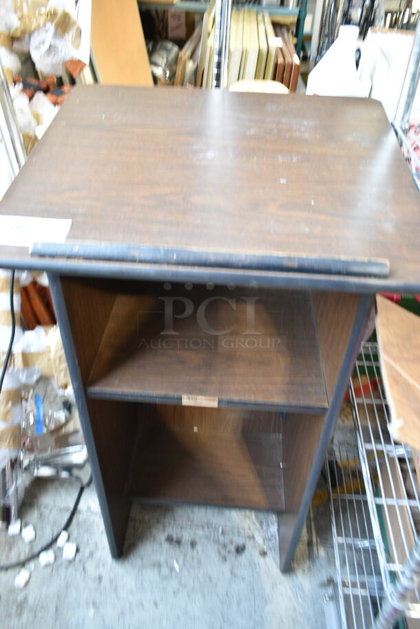 ALL ONE MONEY! Lot of 3 Items; Podium, Cabinet and Planter. 23x21x44, 14.5x10x38, 14.5x14.5x13 - Image 5 of 6