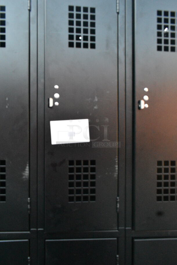 BRAND NEW SCRATCH AND DENT! Regency 600LC32125AK Black Metal 6 Cubby Locker.  - Image 3 of 5