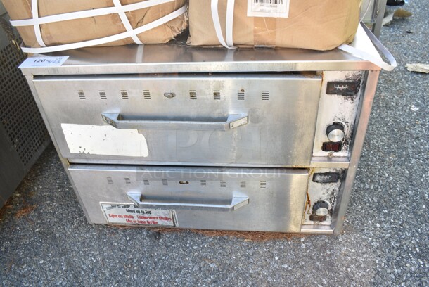 Hatco HDW-2 Stainless Steel 2 Drawer Warming Drawer. 120 Volts, 1 Phase. Tested and Does Not Power On - Image 1 of 5