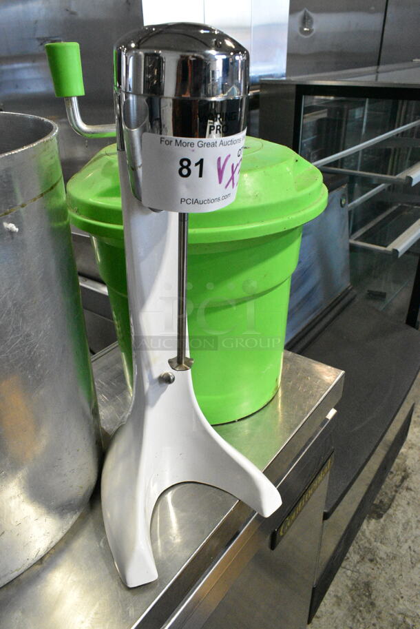 3 Various Items Including Single Head Drink Mixer, Choice Green Poly Lettuce Spinner and Metal Stock Pot. 3 Times Your Bid!  - Image 3 of 9