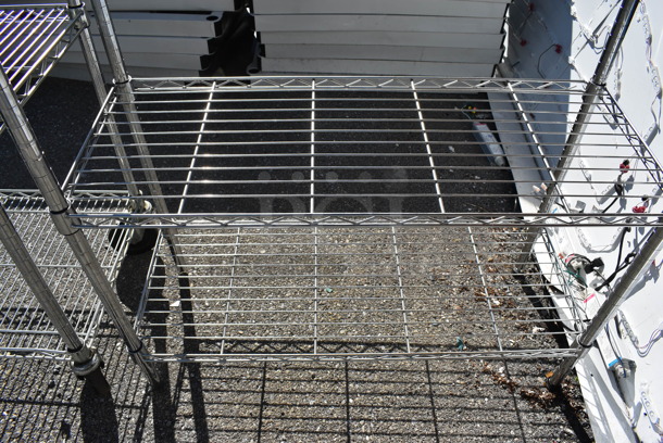 Chrome Finish 4 Tier Shelving Unit. BUYER MUST DISMANTLE. PCI CANNOT DISMANTLE FOR SHIPPING. PLEASE CONSIDER FREIGHT CHARGES. 36x14x53 - Image 4 of 4