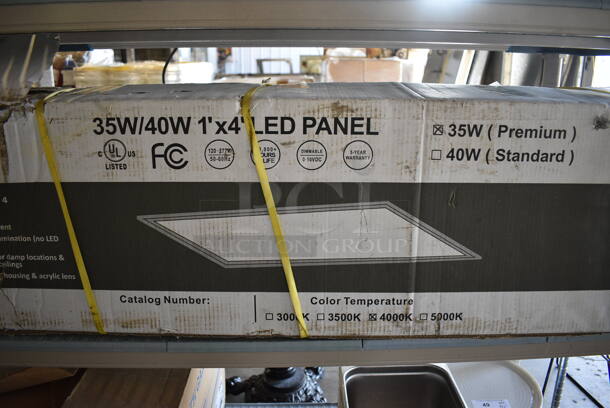 BRAND NEW IN BOX! 4 35W Premium 1'x4' LED Panels. 12x48 - Image 2 of 3