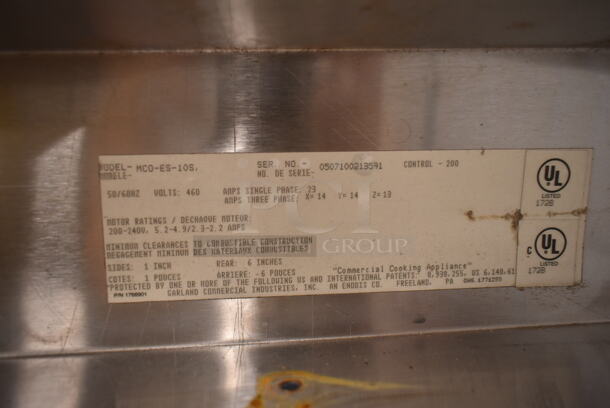 2 Garland MCO-ES-10S Master 200 Stainless Steel Commercial Electric Powered Full Size Convection Oven w/ Solid Doors, Metal Oven Racks and Thermostatic Controls on Commercial Casters. 460 Volts, 3 Phase. 2 Times Your Bid! - Image 7 of 7