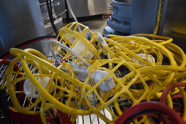 ALL ONE MONEY! Lot of Charger Cables, Extension Cord w/ Outlet, Power Strip and 2 Cords w/ Lights - Image 3 of 4