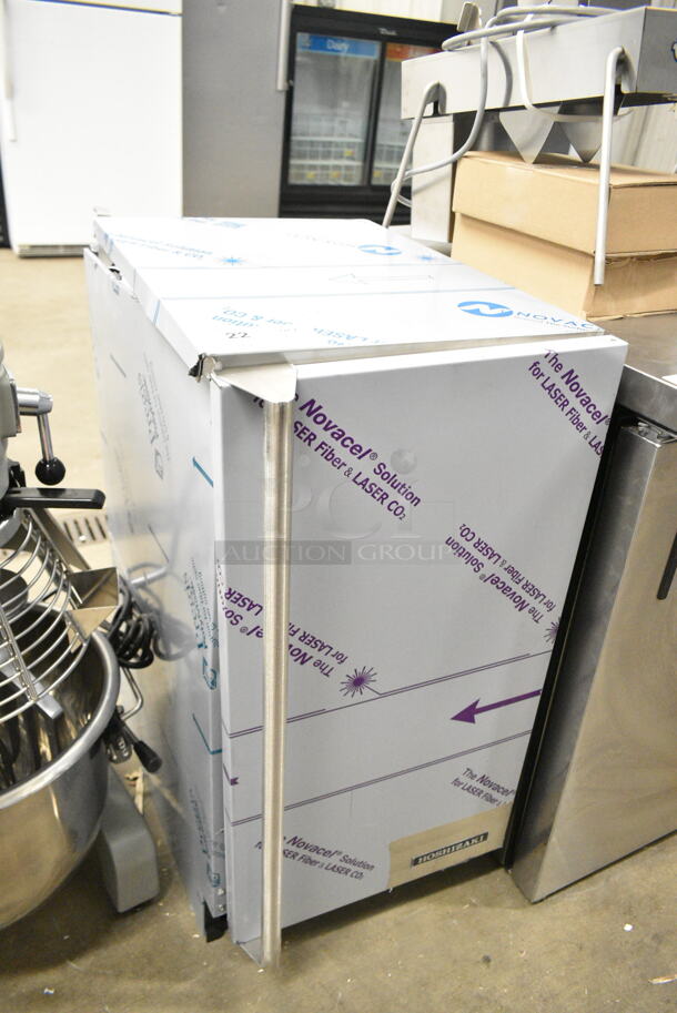 BRAND NEW SCRATCH AND DENT! 2024 Hoshizaki C-80BAJ-AD Stainless Steel Undercounter Cubelet Ice Machine - 80 lb. 115 Volts, 1 Phase.  - Image 3 of 9