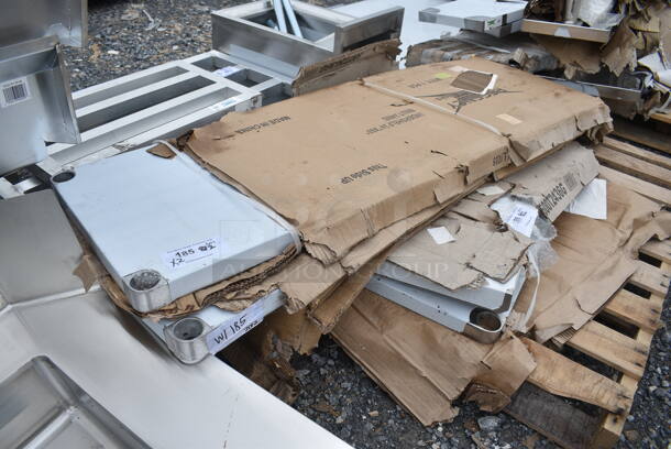 2 BRAND NEW SCRATCH AND DENT! Regency 600UT2460S  Adjustable Stainless Steel Work Table Undershelf for 24" x 60" Tables - 18 Gauge. 2 Times Your Bid! - Image 2 of 4