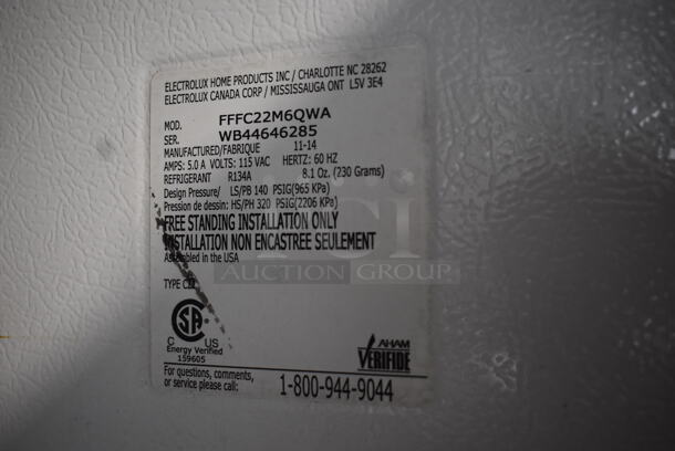 Electrolux FFFC22M6QWA Electric Powered Chest Freezer in White. 115V. Tested And Working - Image 5 of 5