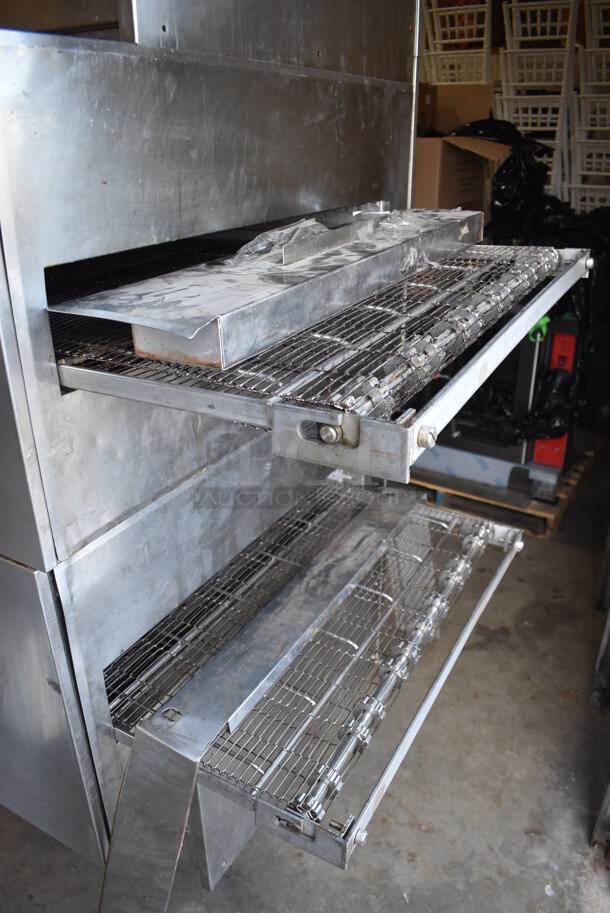 2 Middleby Marshall PS360S-2 Stainless Steel Commercial Floor Style Conveyor Pizza Oven on Commercial Casters. 92x45x82. 2 Times Your Bid! - Image 3 of 7
