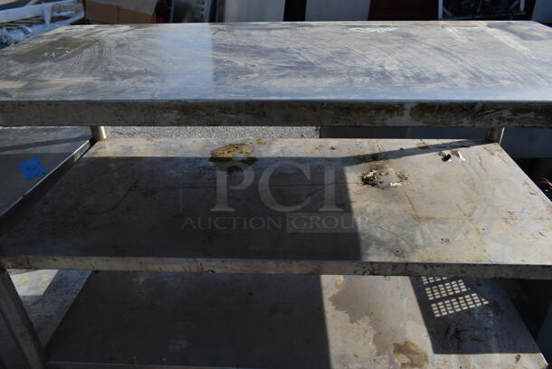 Stainless Steel Table w/ 2 Under Shelves. - Image 3 of 5