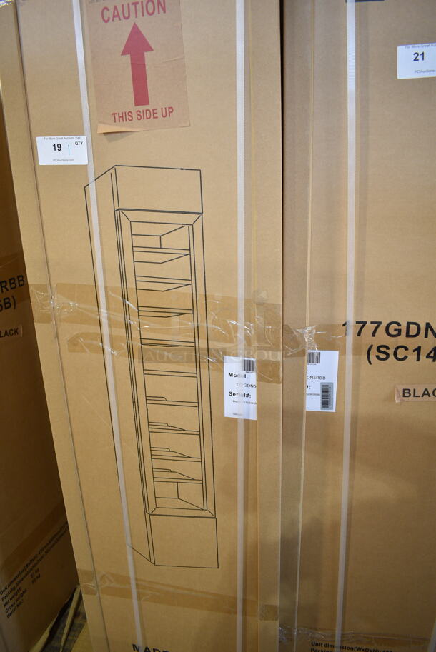 BRAND NEW IN BOX! Galaxy 177GDN5RBB Metal Commercial Single Door Reach In Cooler Merchandiser w/ Poly Coated Racks and LED Lighting. 110-120 Volts, 1 Phase. - Image 2 of 3