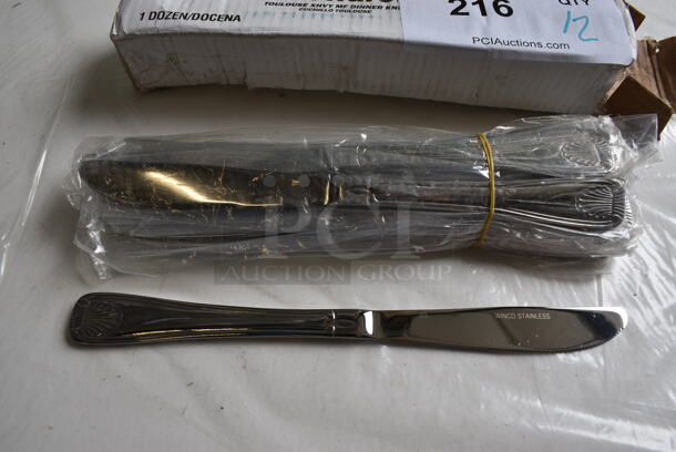 12 BRAND NEW IN BOX! ProWare 15946 Stainless Steel Dinner Knives. 9