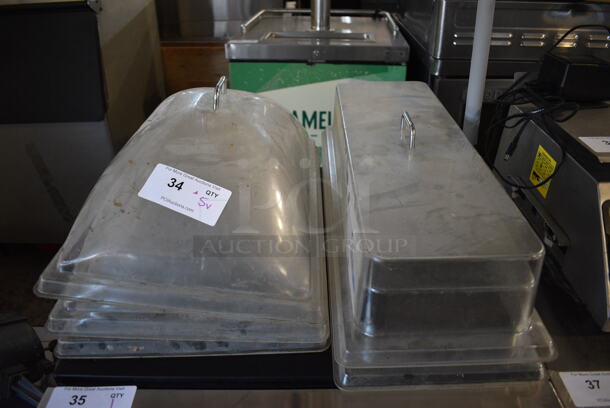 ALL ONE MONEY! Lot of 5 Clear Poly Dome Covers. 14x21.5x8, 10x26.5x7 - Image 1 of 4