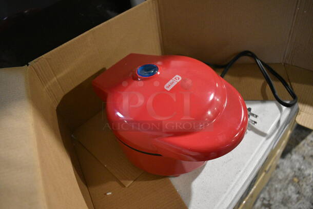 BRAND NEW IN BOX! Dash Red Countertop Waffle Bowl Maker.   - Image 2 of 5