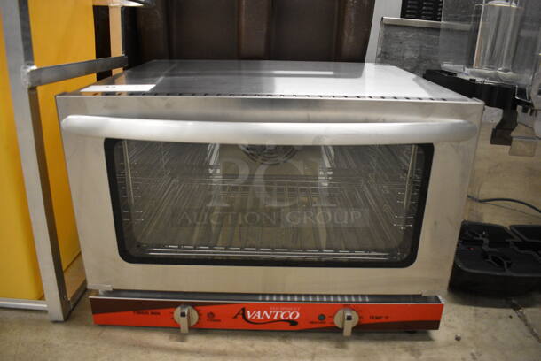 Avantco Stainless Steel Commercial Countertop Electric Powered Convection Oven w/ View Through Door, Metal Oven Racks and Thermostatic Controls. 115 Volts, 1 Phase. 23x21x16. Tested and Working!