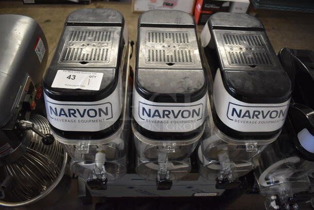 2022 Narvon 378SM3 Metal Commercial Countertop 3 Hopper Slushie Machine. 120 Volts, 1 Phase. 24x20x36. Tested and Powers On But Does Not Get Cold - Image 6 of 9
