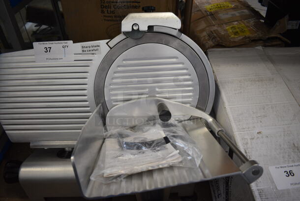 Avantco Model 300ES-12 Stainless Steel Commercial Countertop Meat Slicer w/ Blade Sharpener. 120 Volts, 1 Phase. 25x20x19. Tested and Working! - Image 3 of 7