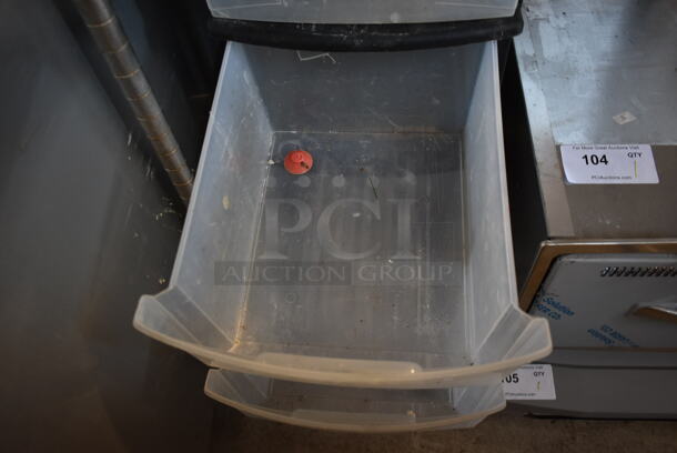Clear and Black Poly 2 Drawer Unit. - Image 4 of 5