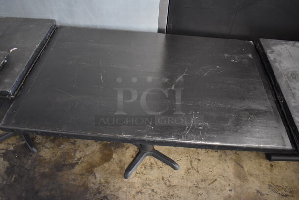 2 Black Wooden Dining Tables. 48x30x30. 2 Times Your Bid! - Image 4 of 5