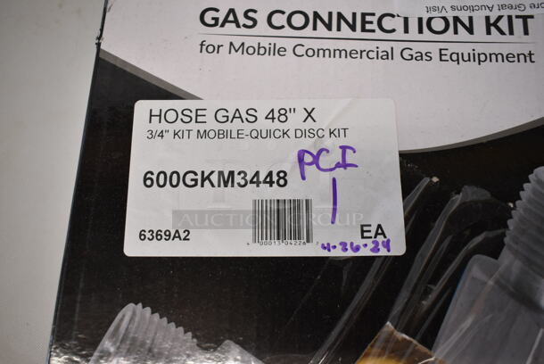 BRAND NEW SCRATCH AND DENT! Regency 600GKM3448 48" Mobile Gas Connector Hose Kit with 2 Elbows, Full Port Valve, Restraining Device, and Quick Disconnect - 3/4" - Image 4 of 5