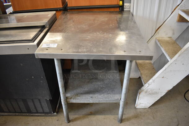 Stainless Steel Table w/ Metal Under Shelf. 30x36x34.5