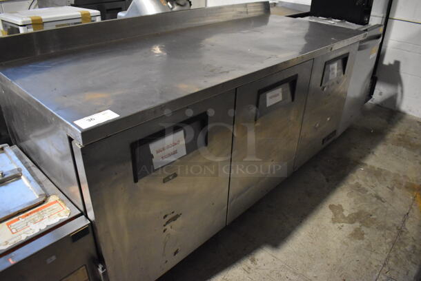 True TWT-72 Stainless Steel Commercial 3 Door Work Top Cooler on Commercial Casters. 115 Volts, 1 Phase. 72.5x30x39. Tested and Working! - Image 2 of 7