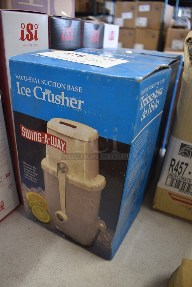 3 BRAND NEW IN BOX! Swing a Way White Countertop Manual Ice Crushers. 3 Times Your Bid! - Image 2 of 3