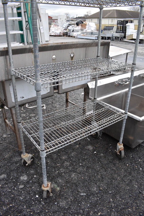 Gray Finish 4 Tier Shelving Unit on Commercial Casters. BUYER MUST DISMANTLE. PCI CANNOT DISMANTLE FOR SHIPPING. PLEASE CONSIDER FREIGHT CHARGES. 36x18x81 - Image 3 of 3