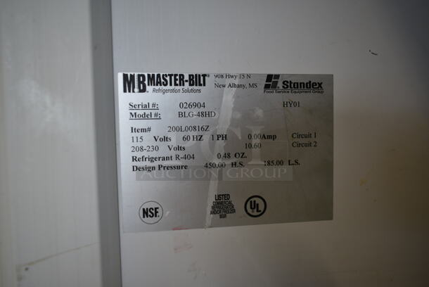 Master-Bilt BLG-48HD Stainless Steel Commercial 2 Door Reach In Freezer Merchandiser. 208-230 Volts, 1 Phase.  - Image 3 of 9