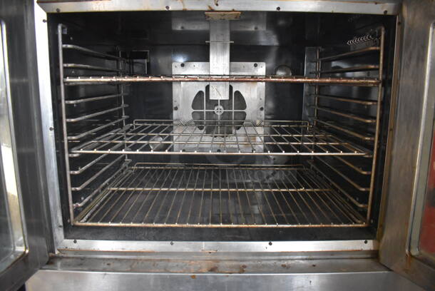 Vulcan Commercial Stainless Steel Double Deck Natural Gas Powered Convection Ovens With Stainless Steel Shelving on Commercial Casters. 115V Controls 2 Times Your Bid! - Image 3 of 5