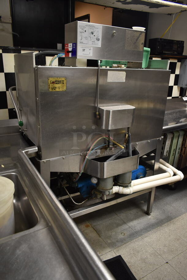 Rykoff Sexton RY-2 Stainless Steel Commercial Double Straight Pass Through Dishwasher. Goes GREAT w/ Lots 36 and 38! 120 Volts, 1 Phase. BUYER MUST REMOVE. Tested and Working! (dish room) - Image 3 of 11