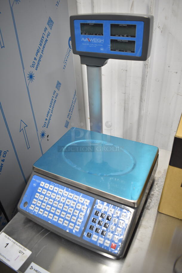 BRAND NEW SCRATCH AND DENT! AvaWeigh 334PCS40T 40 lb. Digital Price Computing Scale with Tower w/ AvaWeigh OS-2130D 334PRINTER Thermal Label Printer for Price Computing Scales. Tested and Working! - Image 5 of 9
