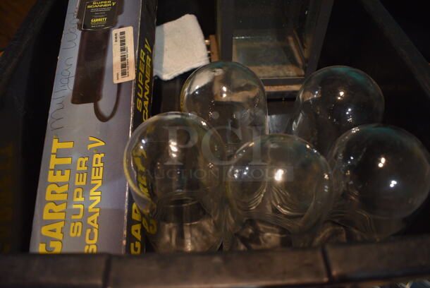 ALL ONE MONEY! Lot of Various Items Including Light Covers and Wand in Bus Bin. (bar) - Image 2 of 5