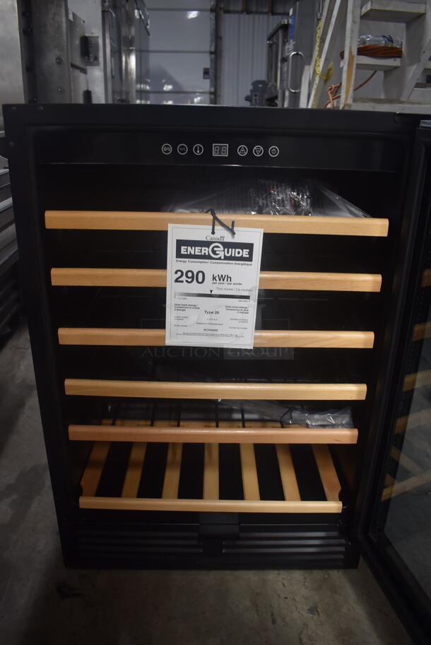 BRAND NEW! Avanti WCR506SS Black Wine Chiller With {Polycoated Shelves And Wooden Fronts. 115V. Tested And Working!  - Image 4 of 6