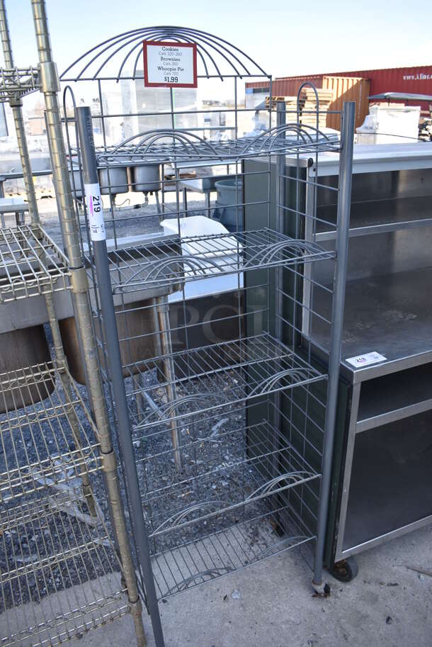 Gray Metal Wire Shelving Unit on Casters. 23x14x69 - Image 2 of 4