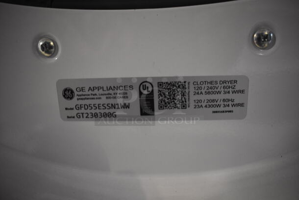 BRAND NEW SCRATCH AND DENT! GE GFD55ESSN1WW Metal Front Load Dryer. 120/208/240 Volts, 1 Phase. 28x32x39.5 - Image 7 of 8