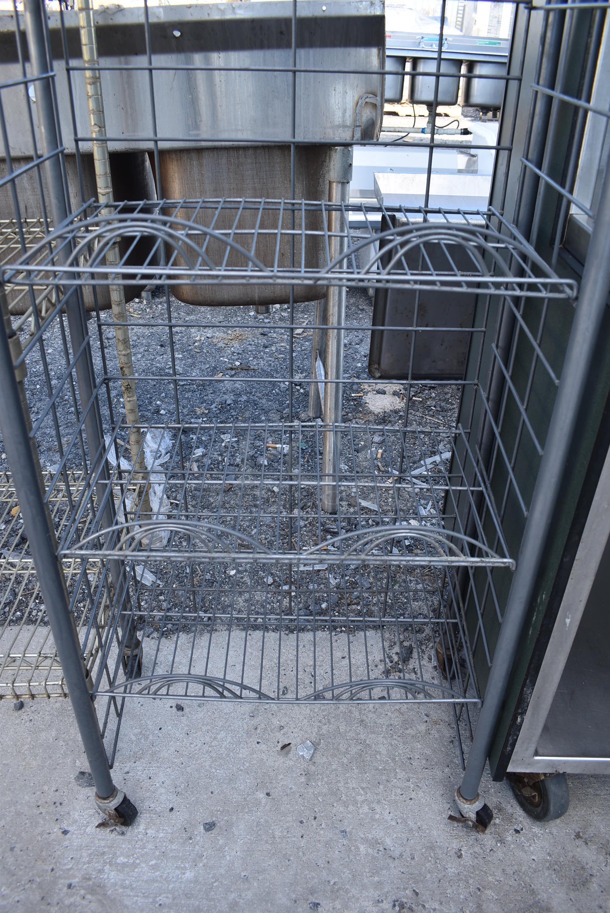 Gray Metal Wire Shelving Unit on Casters. 23x14x69 - Image 3 of 4