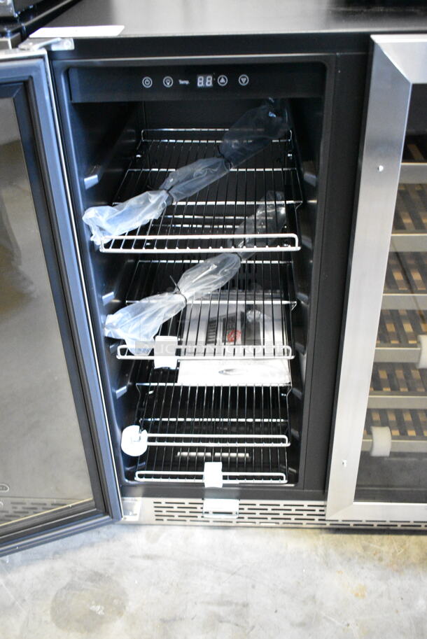 	BRAND NEW SCRATCH AND DENT! Whynter BWB-3388FDS 30′′ Built-In French Door Dual Zone 33 Bottle Wine Refrigerator Merchandiser 88 Can Beverage Center. 115 Volts, 1 Phase. Tested and Working! - Image 5 of 7