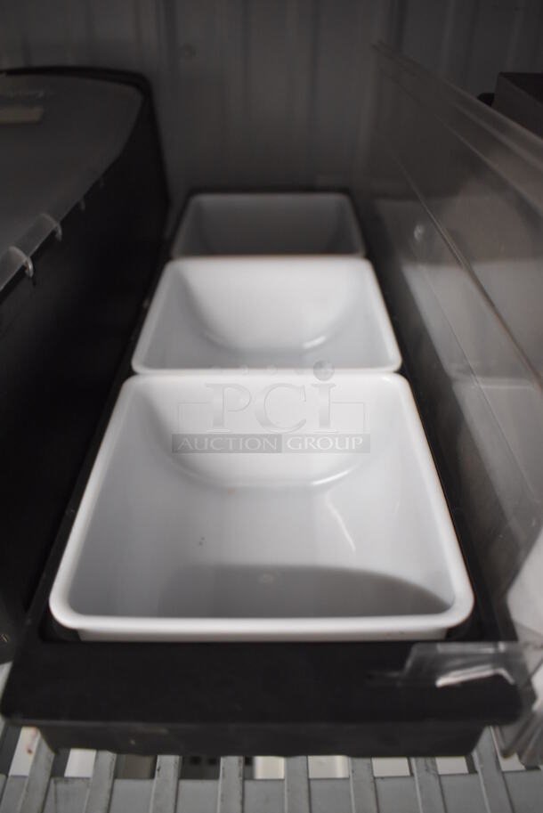 Black and Clear Poly Topping Rail w/ Drop Ins. 20x6x4 - Image 3 of 4