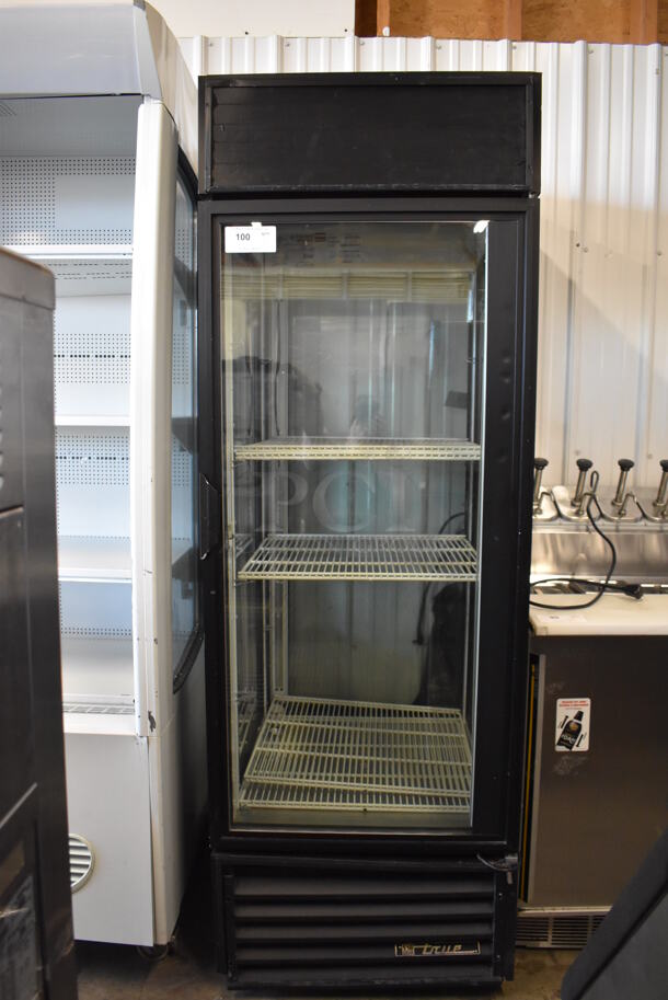 2012 True G4SM-23PT Metal Commercial Single Door Reach In Cooler Merchandiser w/ Poly Coated Racks. 115 Volts, 1 Phase. Tested and Working! - Image 1 of 6