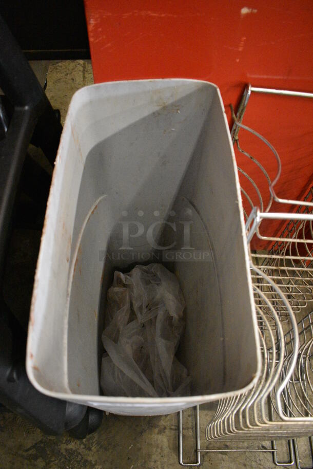 Gray Poly Trash Can. 18.5x9.5x28 - Image 2 of 3