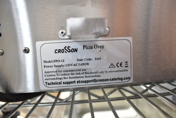 2024 Crosson FPO-13 Stainless Steel Commercial Countertop Electric Powered Pizza Oven. 120 Volts, 1 Phase. Tested and Working! - Image 6 of 6