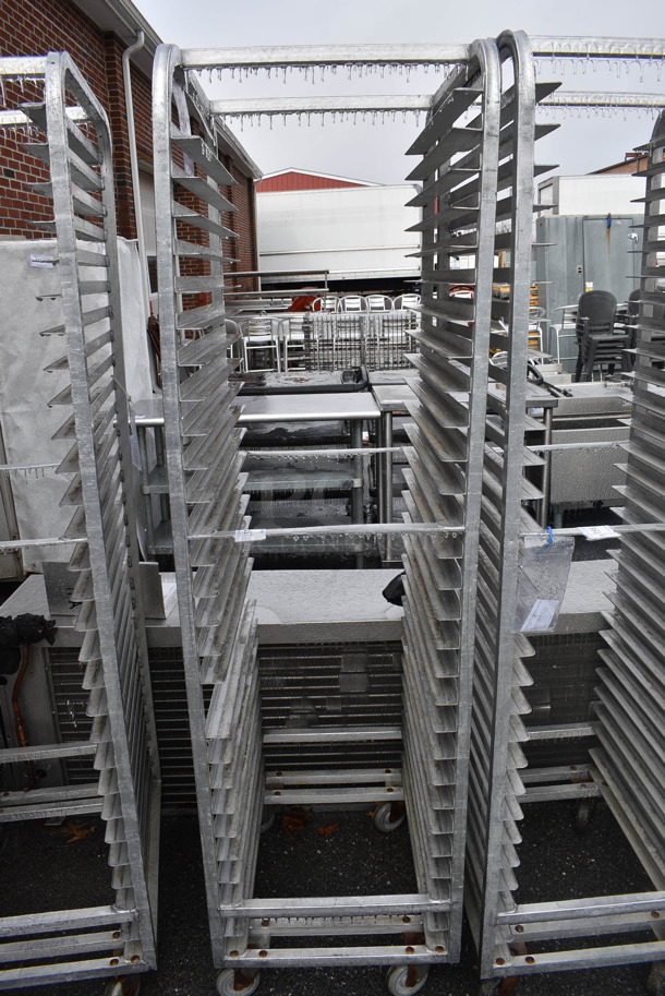 Metal Commercial Pan Transport Rack on Commercial Casters. 20.5x26x74 - Image 1 of 4