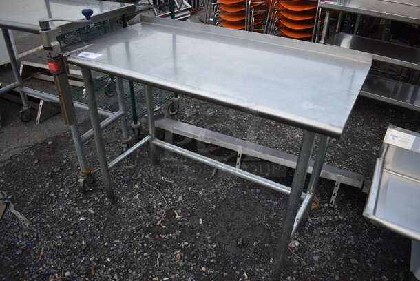 Stainless Steel Commercial Table w/ Mounted Commercial Can Opener and Back Splash. 48x24x38 - Image 3 of 4