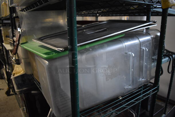 ALL ONE MONEY! Tier Lot of Various Items Including Poly Bins, Baking Pans and Stainless Steel Drop In Bins - Image 5 of 6