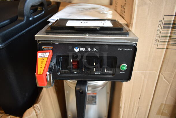 BRAND NEW SCRATCH AND DENT! 2022 Bunn CWTF15-APS Stainless Steel Commercial Countertop Coffee Machine w/ Metal Brew Basket. 120 Volts, 1 Phase.  - Image 2 of 6