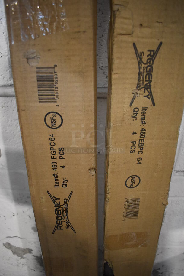 ALL ONE MONEY! Lot of 2 Boxes of 4 BRAND NEW! Regency Black Finish Poles. 65" - Image 4 of 4