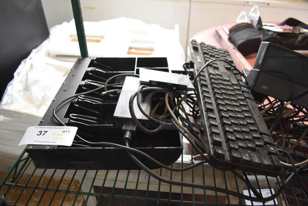 ALL ONE MONEY! Tier Lot of Various Items Including Cash Drawer Insert, Poly Lid and Keyboard - Image 2 of 4